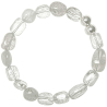 Bracelet en cristal de roche - Perles roulées 8 à 12 mm