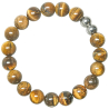 Bracelet en oeil de tigre - Perles rondes 10 mm