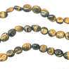 Collier en oeil de tigre - Perles roulées 8 à 10 mm - 60 cm