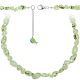 Collier en préhnite - Perles roulées 8 à 12 mm - 60 cm