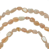 Collier en pierre de soleil - Perles roulées 5 à 8 mm - 50 cm