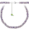 Collier en lépidolite - Perles roulées 5 à 8 mm - 50 cm