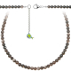 Collier en obsidienne argentée - Perles rondes 6 mm - 43 cm