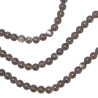 Collier en obsidienne argentée - Perles rondes 6 mm - 55 cm