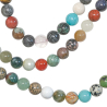 Collier en pierres du monde - Perles rondes 8 mm - 43 cm