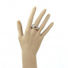 Bague spirale en perles mabé et cornaline - Taille réglable