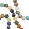 Collier en pierres du monde - Perles rondes 10 mm - 43 cm