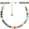 Collier en pierres du monde - Perles rondes 10 mm - 43 cm