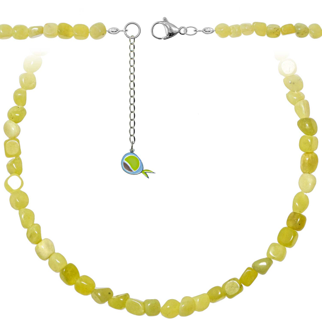 Collier en serpentine - Perles roulées 5 à 8 mm - 50 cm