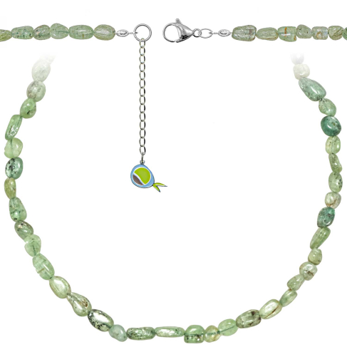 Collier en péridot - Perles roulées 5 à 8 mm - 43 cm