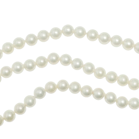 Collier en nacre de coquillage - Perles rondes 6 mm - 43 cm
