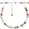 Collier en jaspe océan - Perles rondes 8 mm - 90 cm
