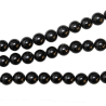 Collier en spinelle noir - Perles rondes 8 mm - 50 cm
