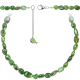 Collier en jaspe vert - Perles roulées 8 à 12 mm - 38 cm
