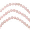Collier en quartz rose - Perles rondes 6 mm - 70 cm