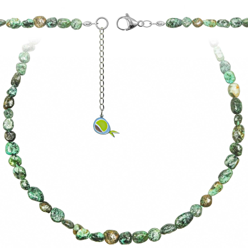 Collier en jaspe africain - Perles roulées 5 à 8 mm - 50 cm
