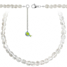 Collier en cristal de roche - Perles roulées 8 à 12 mm - 60 cm