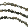 Collier en obsidienne larme d'Apache - Perles roulées 5 à 8 mm - 70 cm