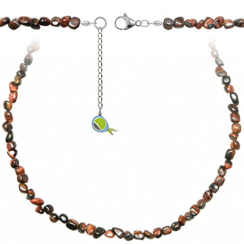 Collier en oeil de boeuf ou taureau - Perles roulées 5 à 8 mm