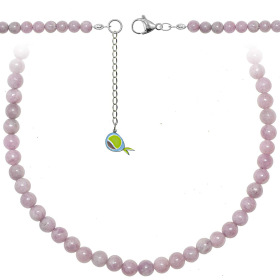 Collier en lépidolite - Perles rondes 6 mm - 55 cm