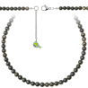 Collier en obsidienne dorée - Perles rondes 6 mm - 43 cm