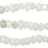 Collier en agate blanche - Perles roulées 10 à 15 mm - 38 cm