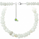 Collier en agate blanche - Perles roulées 10 à 15 mm - 38 cm