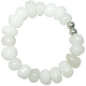 Bracelet en agate blanche - Perles roulées 10 à 15mm