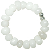 Bracelet en agate blanche - Perles roulées 10 à 15mm