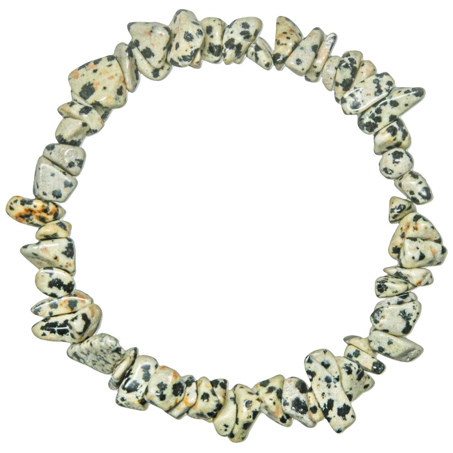 Bracelet en jaspe dalmatien - perles baroques