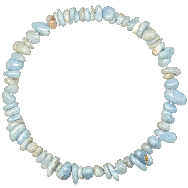 Bracelet en angélite - perles baroques