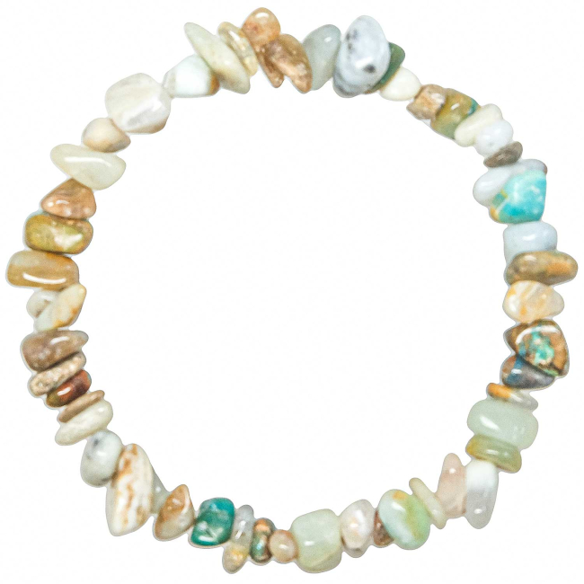 Bracelet en opale multicolore - perles baroques
