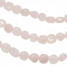 Collier en quartz rose - Perles roulées 8 à 12 mm - 38 cm