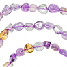 Collier en amétrine - Perles pierres roulées 5 à 8 mm - 55 cm