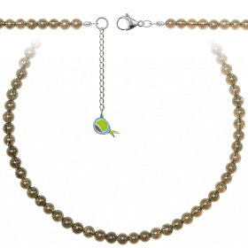 Collier en quartz fumé - Perles rondes 6 mm - 60 cm