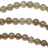 Collier en quartz fumé - Perles rondes 10 mm - 38 cm