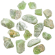 Petites pierres brutes de péridot - 1.5 à 2.5 cm - Lot de 2