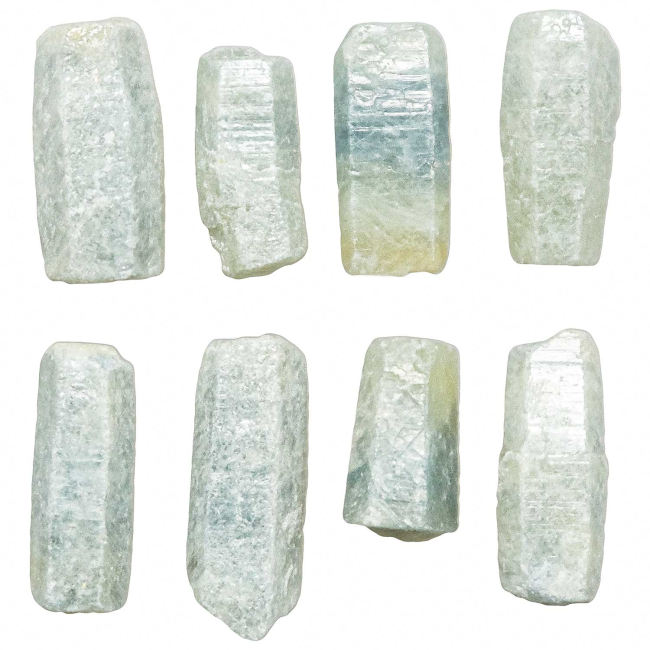 Cristaux bâtonnets bruts de saphir bleu - 2 à 3 cm - Lot de 2
