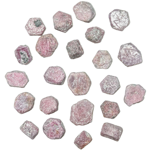 Pierres brutes cristaux de rubis - 1 à 1.5 cm - Lot de 2