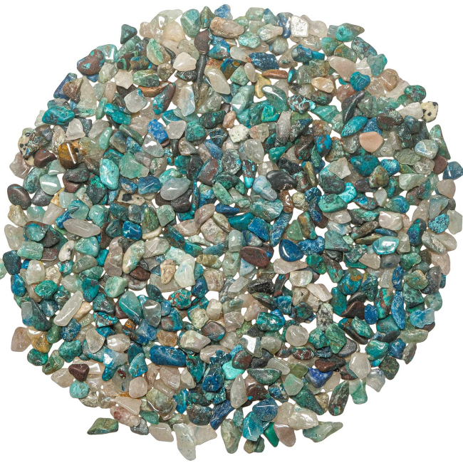 Mini pierres roulées chrysocolle - 5 à 10 mm - 50 grammes
