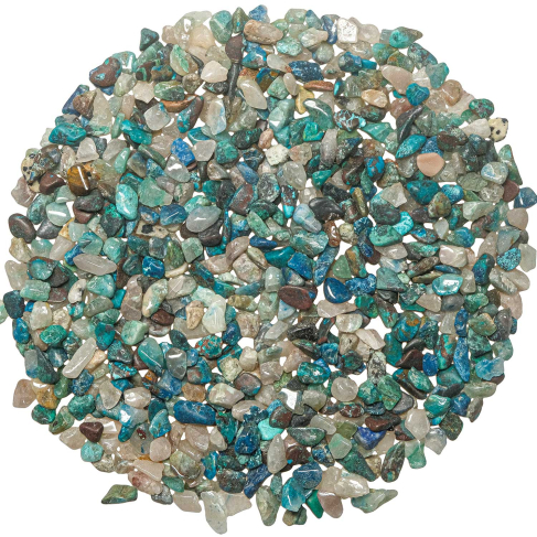Mini pierres roulées chrysocolle - 5 à 10 mm - 50 grammes