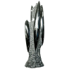 Statue en marbre fossilifère d'orthocéras - 36 cm - 3.18 kg