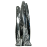Statue en marbre fossilifère d'orthocéras - 18 cm - 836 grammes