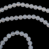 Bracelet en agate blanche- Perles rondes 6 mm