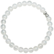 Bracelet en agate blanche- Perles rondes 6 mm