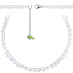 Collier en agate blanche - Perles rondes 8 mm - 60 cm