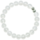 Bracelet en agate blanche- Perles rondes 8 mm