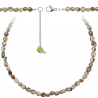 Collier en agate de Botswana - Perles roulées 5 à 8 mm - 90 cm