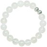 Bracelet en agate blanche- Perles rondes 10 mm