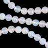 Bracelet en agate blanche- Perles rondes 10 mm